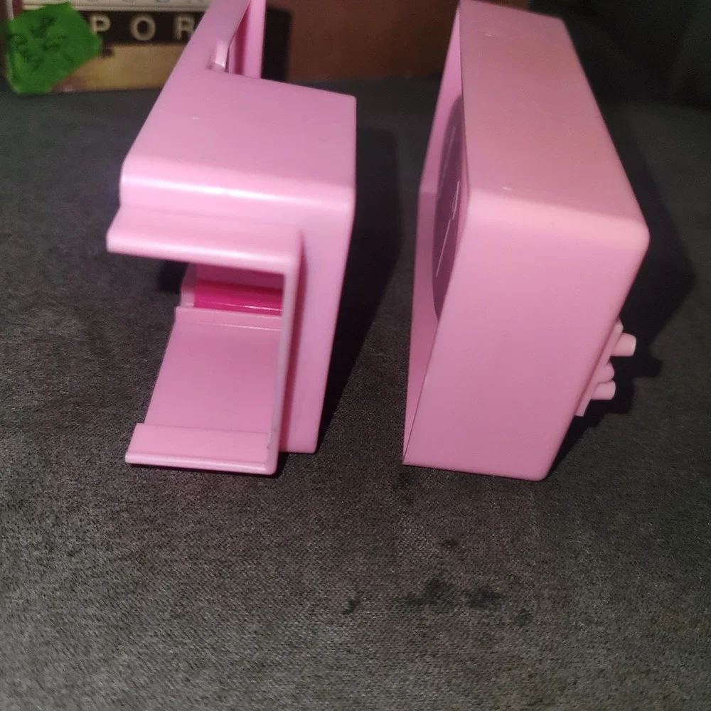 Arco Vintage Pink & Hot Pink Plastic Bathroom Vanity Dollhouse Furniture Lot